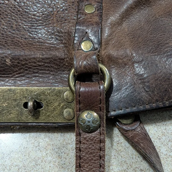 Patricia Nash Benvenuto Tote In Brown Distressed Italian Leather - Picture 13 of 16